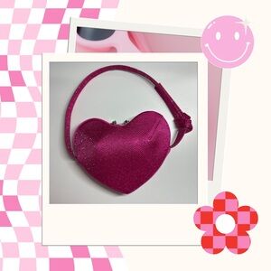 Pink rhinestone Heart-Shaped Viral Zara Bag